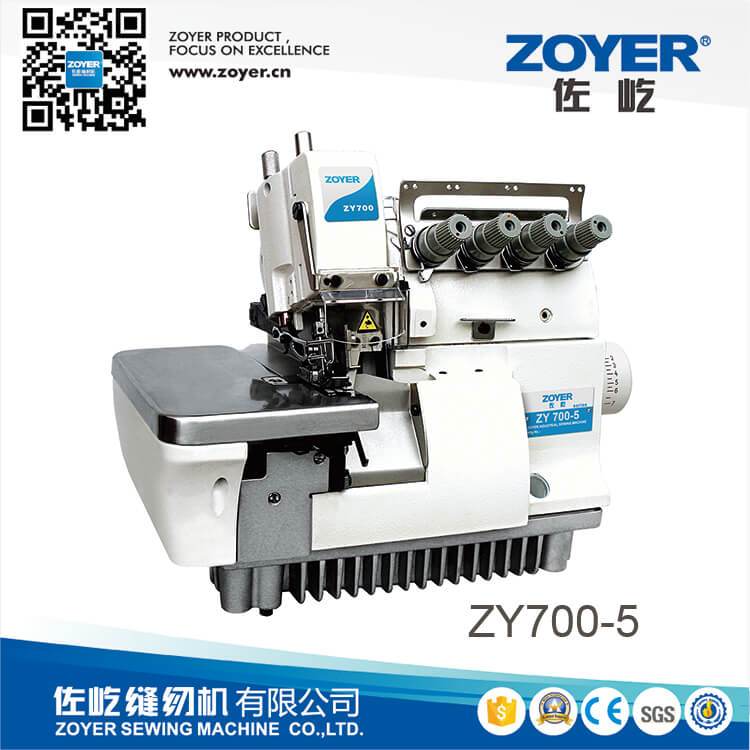 ZY700-5 Zoyer Máquina de coser de Overlock Super High Spot Hase de 5 hilo