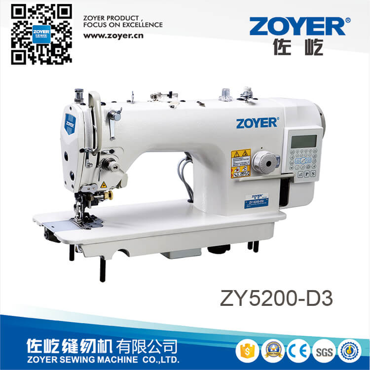 Zy5200-D3 Zoyer Drive Drive Auto Trimmer Lockstitch de alta velocidad Máquina de coser industrial con cortador lateral