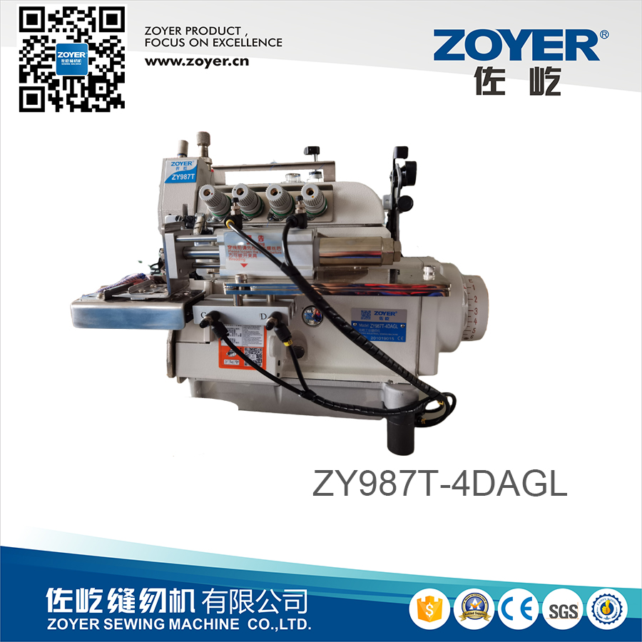ZY 987-4DAGL EXT tipo cilindro escote overlock máquina de coser