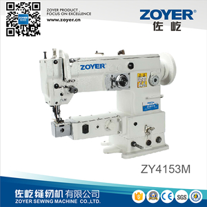 ZOYER ZY4153 cama cilíndrica de servicio pesado gancho grande con parte inferior máquina de coser en zigzag
