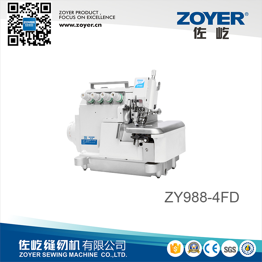 ZY988-4FD ZOYER Máquina de coser overlock de transmisión directa de alta velocidad para mano izquierda